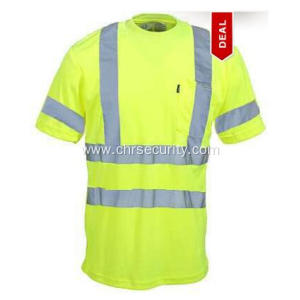 Men's High-Visibility Yellow Pocket T-Shirt